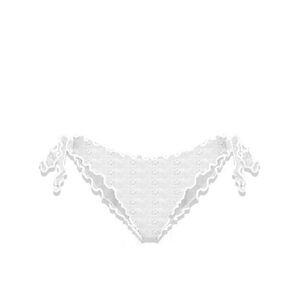 MC2 SAINT BARTH Broderie Anglaise Bikini Bottoms with Tie Sides Women WHITE